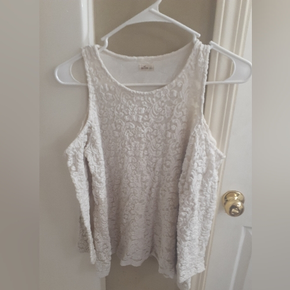 Women's Hollister Lace Off The Shoulder Top Size Large - Picture 1 of 3